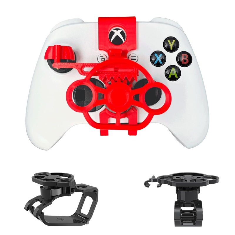 TXW Mini Steering Wheel for X-box One/X-box Series X|S Game Controller,Racing Games Controller Steering Wheel Attachment Accessory for X-box Game Controller (Red) - Image 1